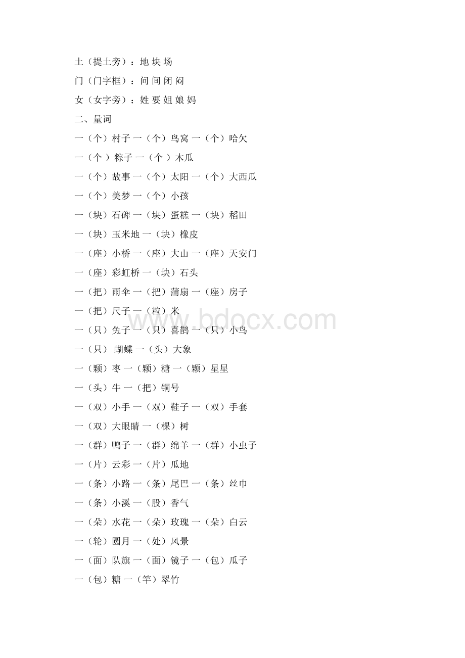 一年级语文下册偏旁量词形近字仿写造句汇总.docx_第2页