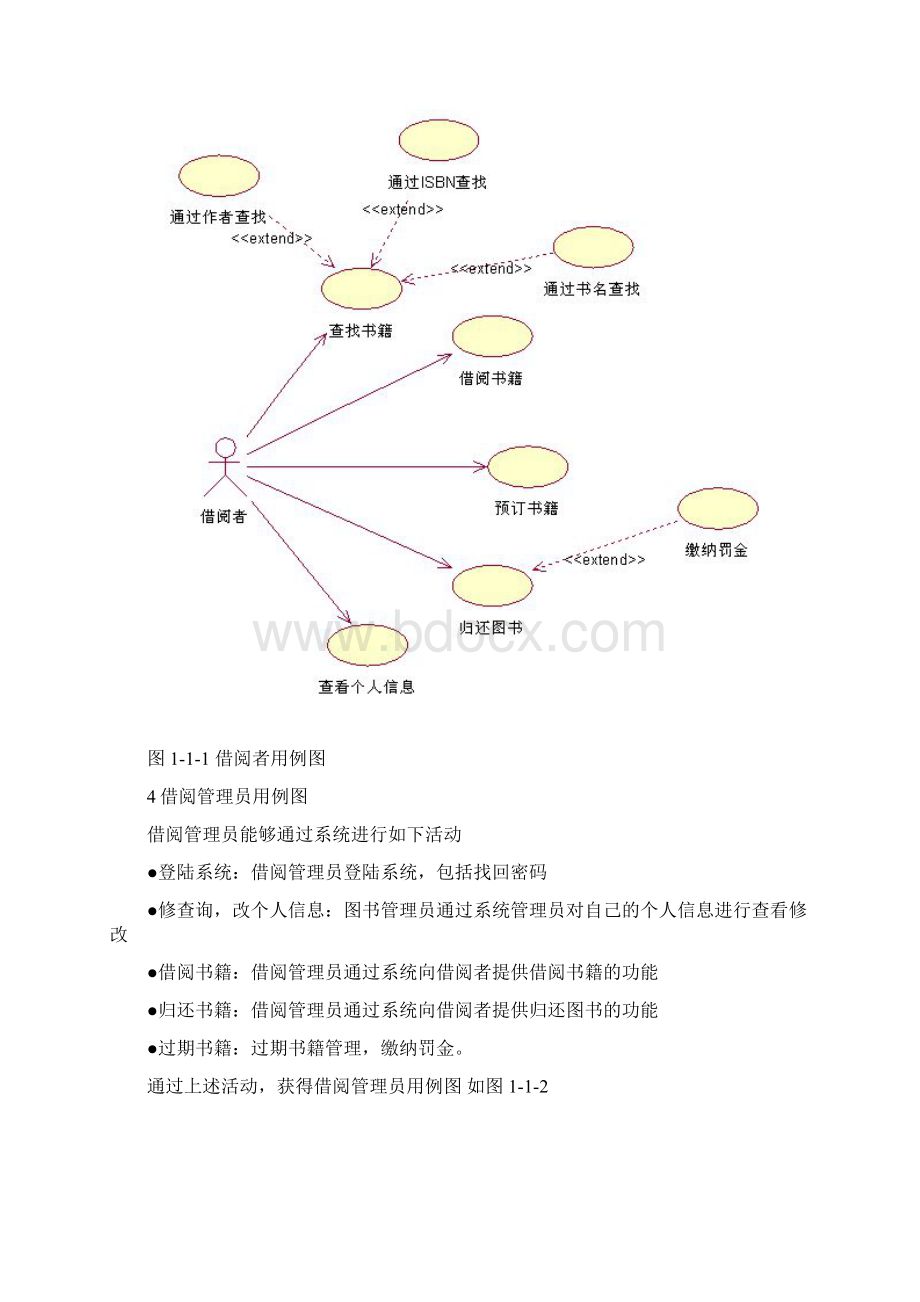 图书管理系统需求说明文档Word格式文档下载.docx_第3页