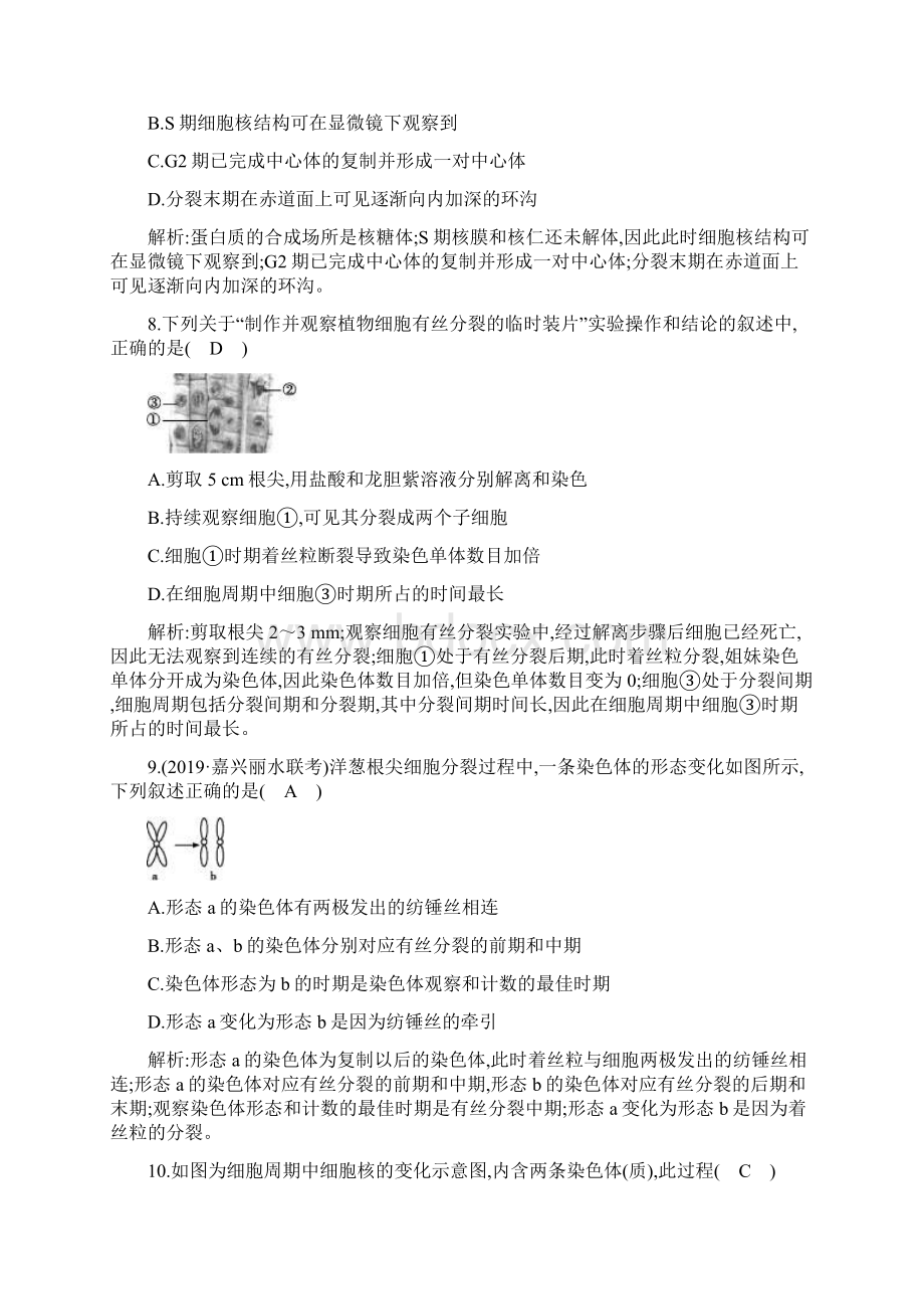 课时训练1 细胞增殖.docx_第3页