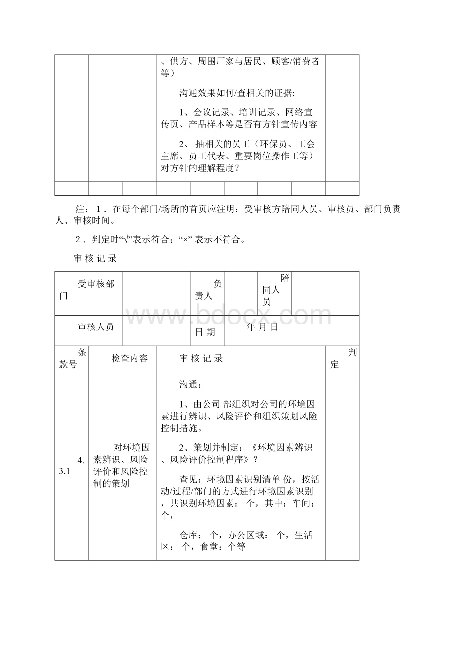 环境管理体系审核记录模板.docx_第2页