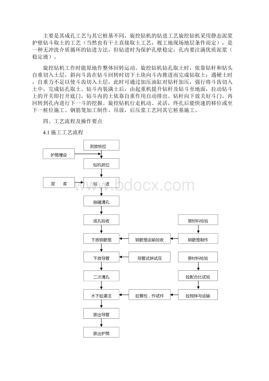 旋挖钻孔灌注桩工艺流程操作要点质量控制要点及常见事故的预防和处理.docx_第2页