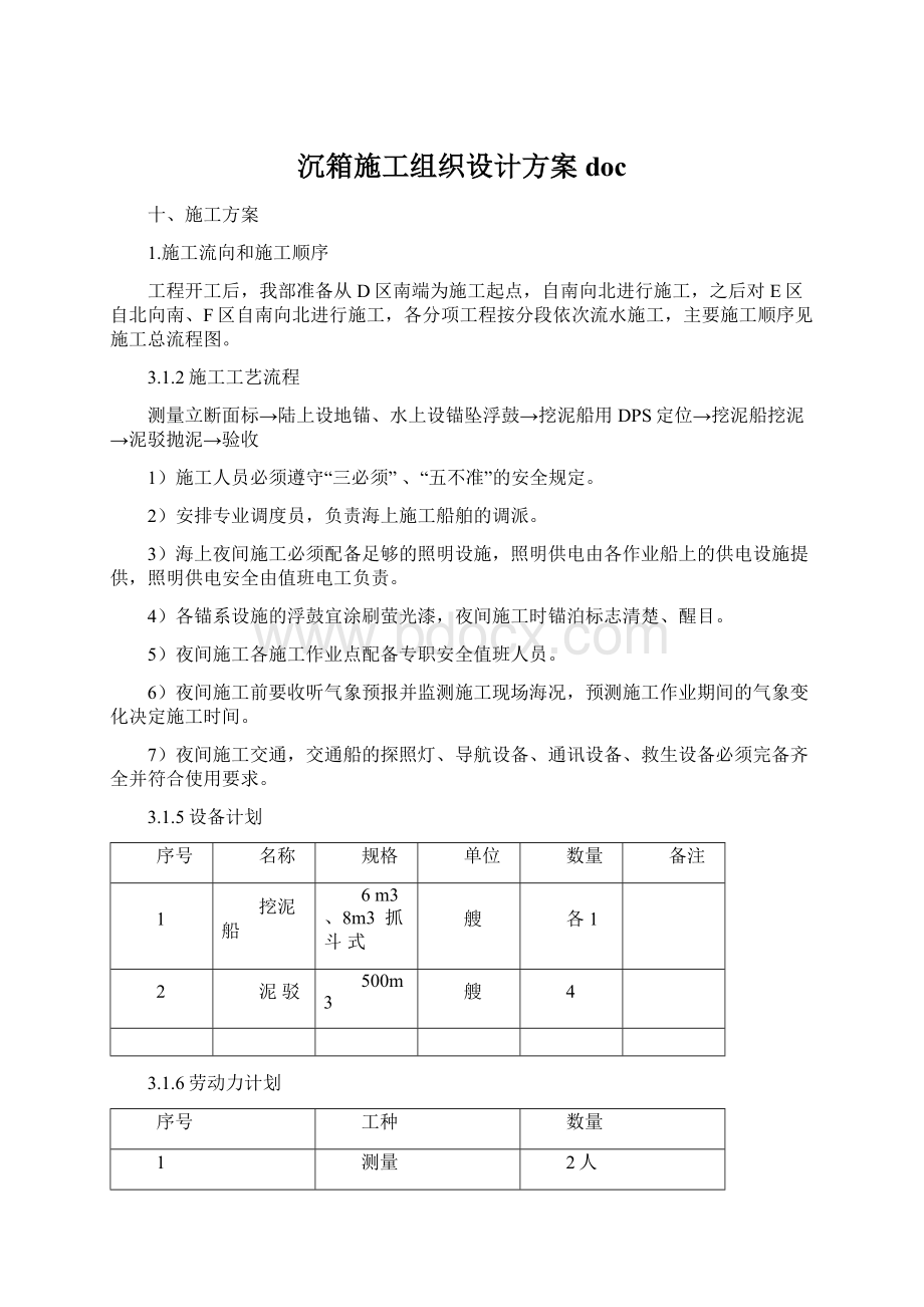 沉箱施工组织设计方案doc.docx