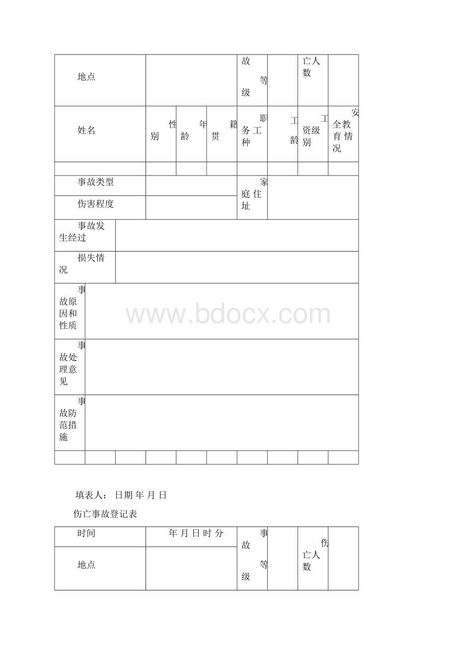 非煤矿山企业安全标准化管理台帐之九生产安全事故Word下载.docx_第3页