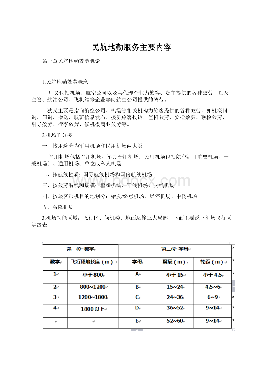 民航地勤服务主要内容Word文档下载推荐.docx