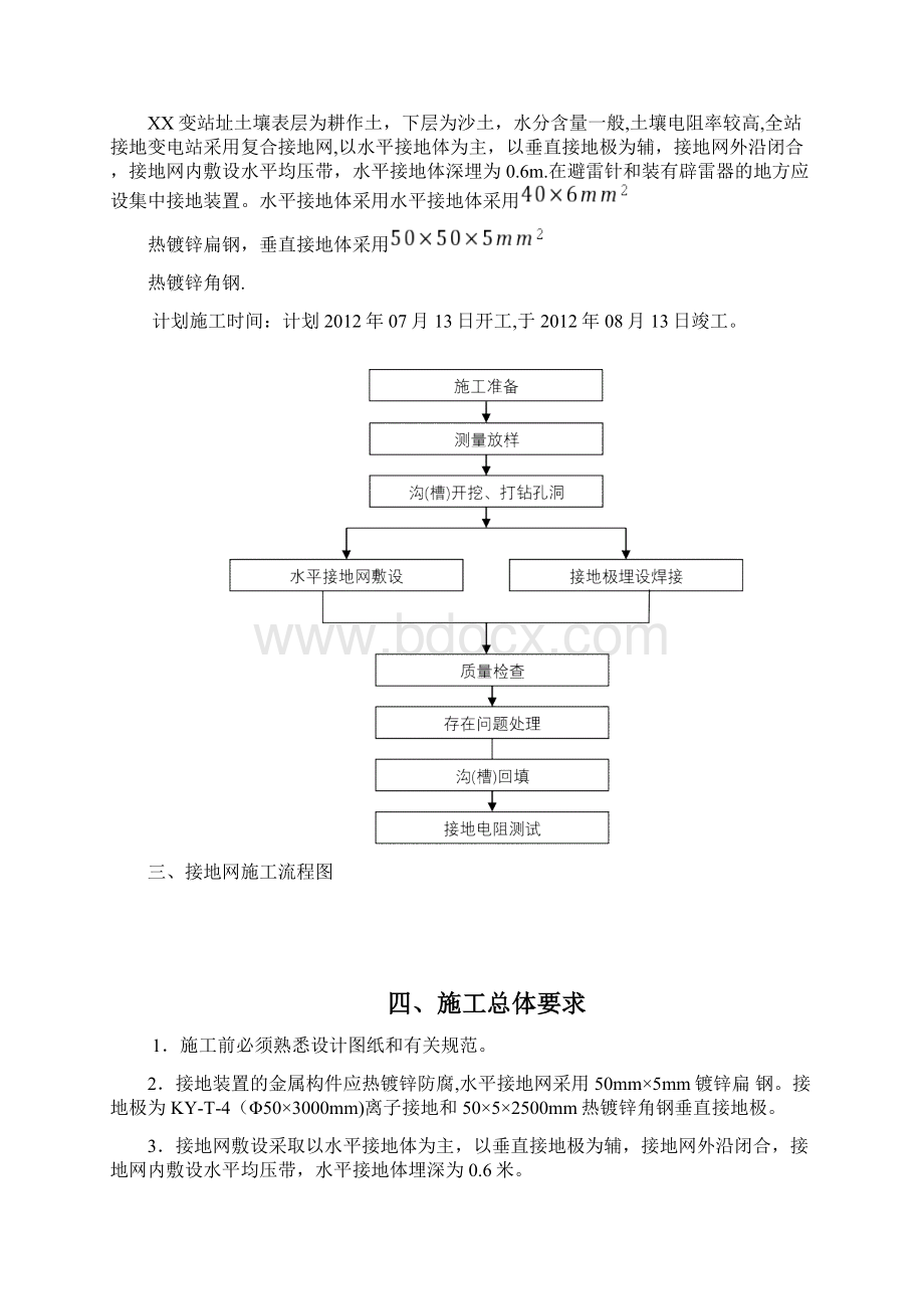 施工方案XX变电站接地网大修工程施工方案Word格式.docx_第2页