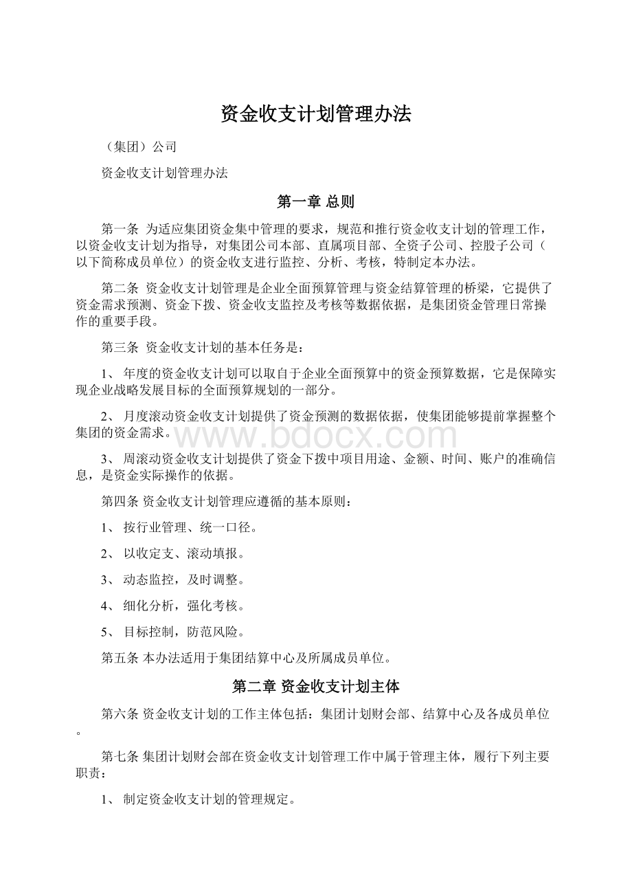 资金收支计划管理办法.docx_第1页