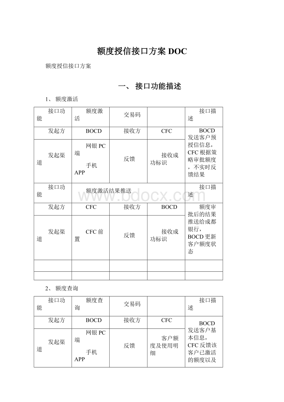 额度授信接口方案DOC.docx_第1页