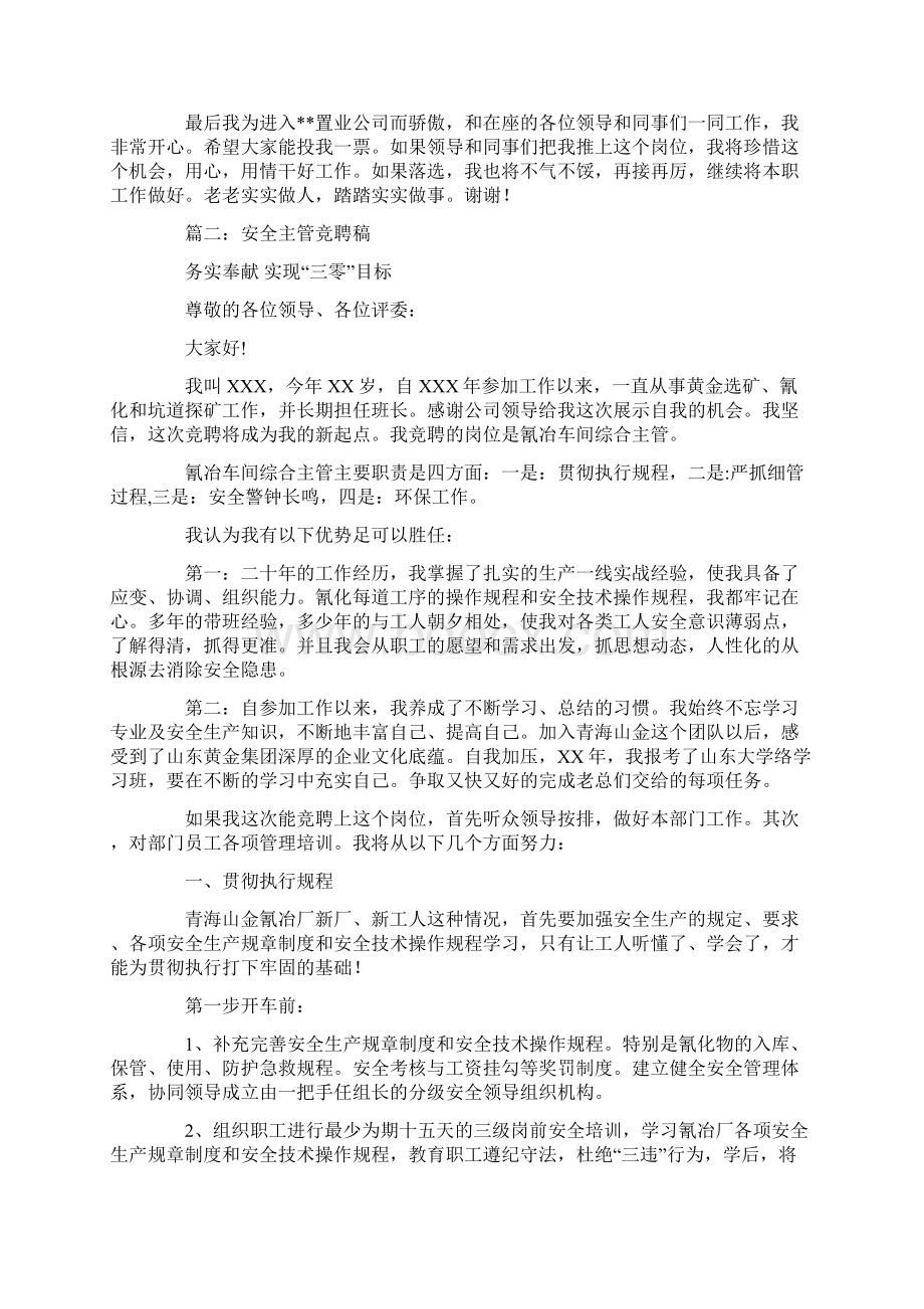 安全总监竞聘演讲稿.docx_第3页