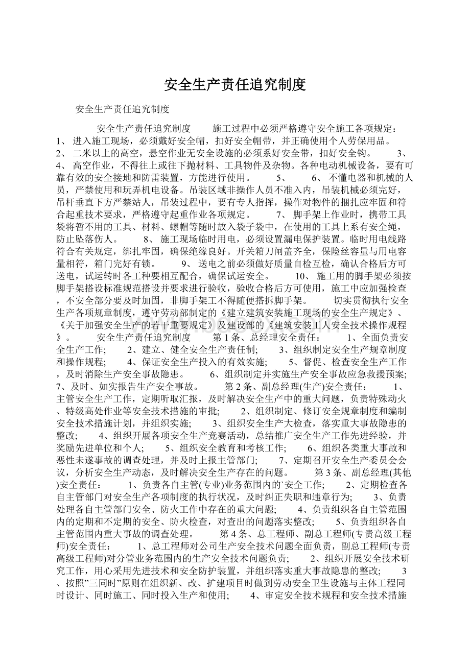 安全生产责任追究制度Word文档格式.docx_第1页