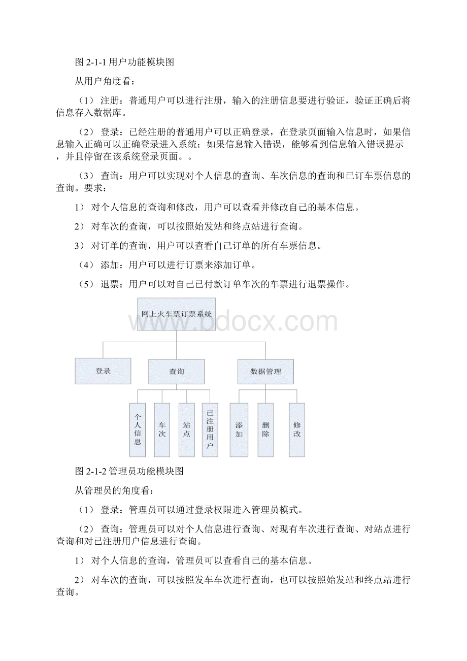 软件工程课设网上火车票订票系统Word文档格式.docx_第2页