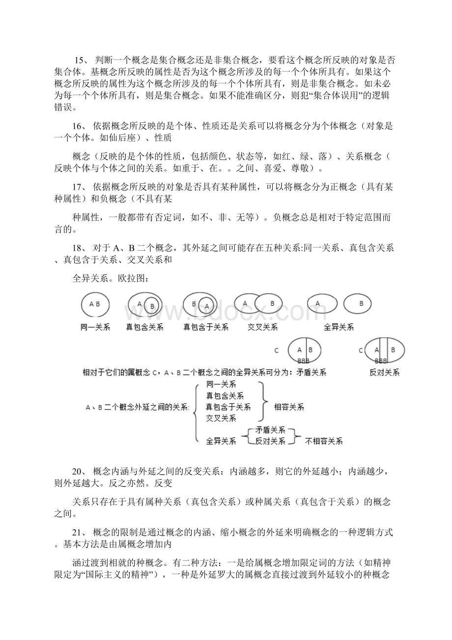 自考普通逻辑复习资料Word格式文档下载.docx_第2页