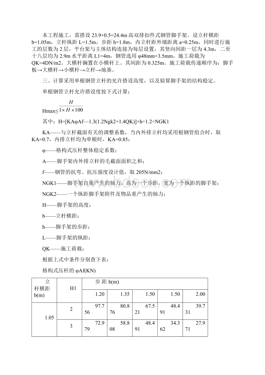 钢管脚手架搭设技术方案Word文档下载推荐.docx_第2页