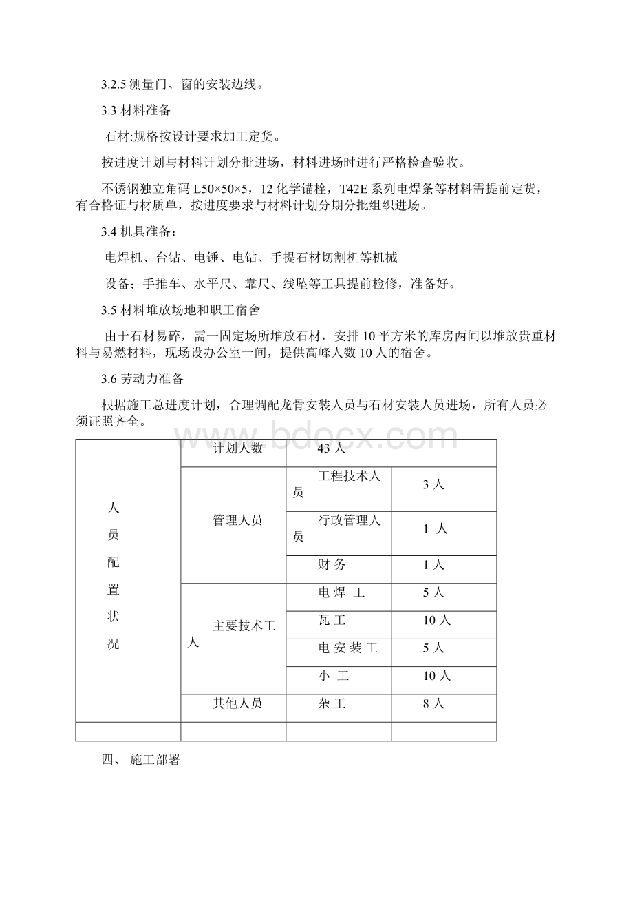 外墙干挂石材施工组织设计技术标Word文档下载推荐.docx_第3页