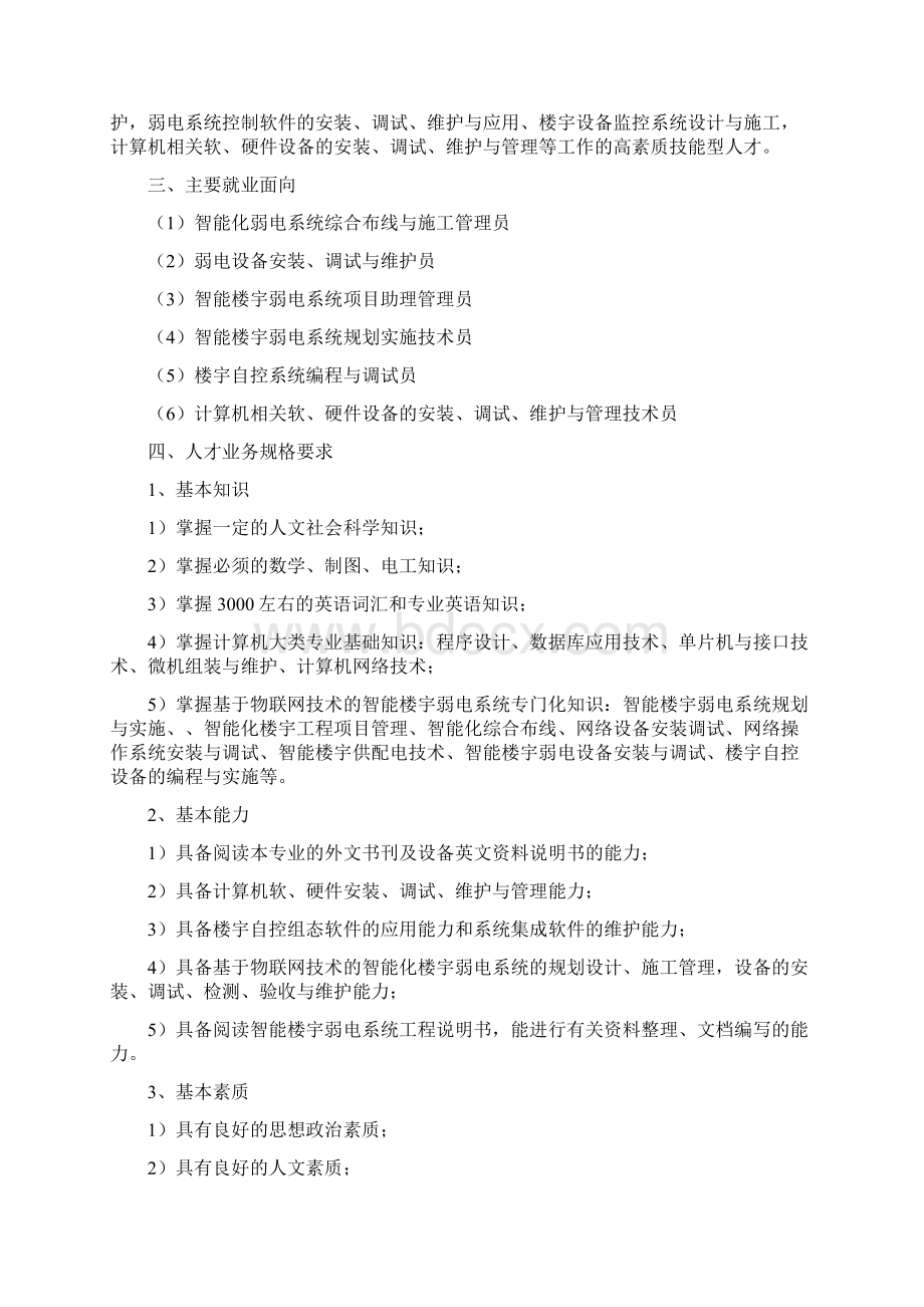 无锡职业技术学院高职专科专业人才培养方案docWord文档下载推荐.docx_第2页