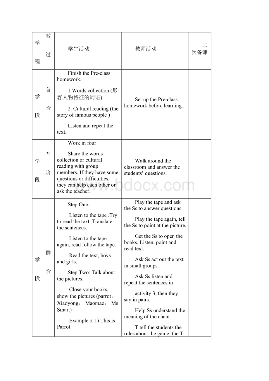 小学英语四年级下册第一模块 教案.docx_第3页