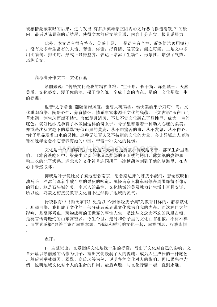 高考满分作文范文及点评9篇文档格式.docx_第2页