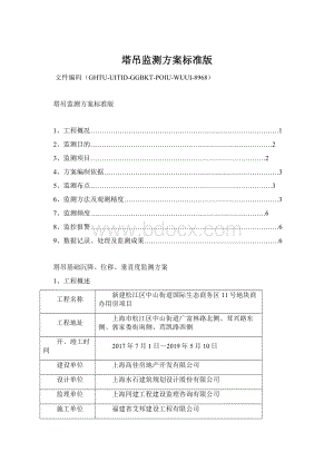 塔吊监测方案标准版文档格式.docx