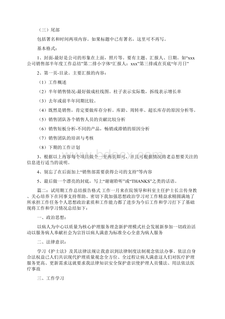 试用期工作总结报告格式.docx_第2页