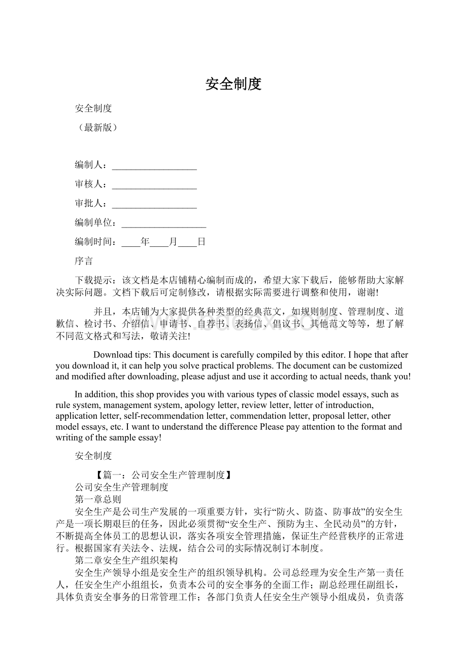 安全制度Word文档下载推荐.docx