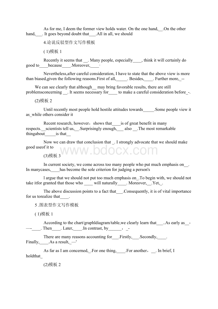 大学英语四级作文模板万能句型开头结尾.docx_第3页