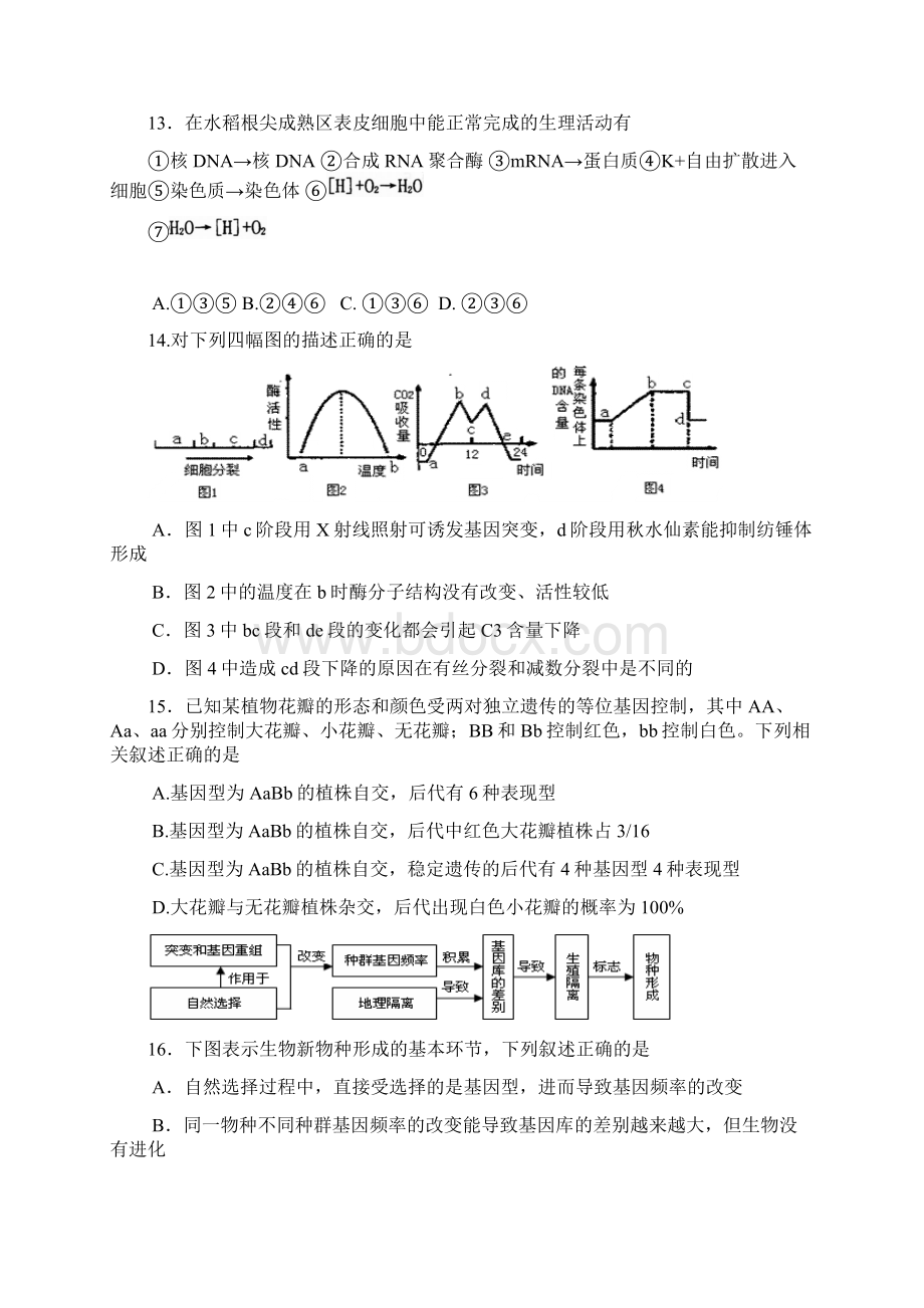 钟祥一中高二生物寒假作业Word下载.docx_第3页