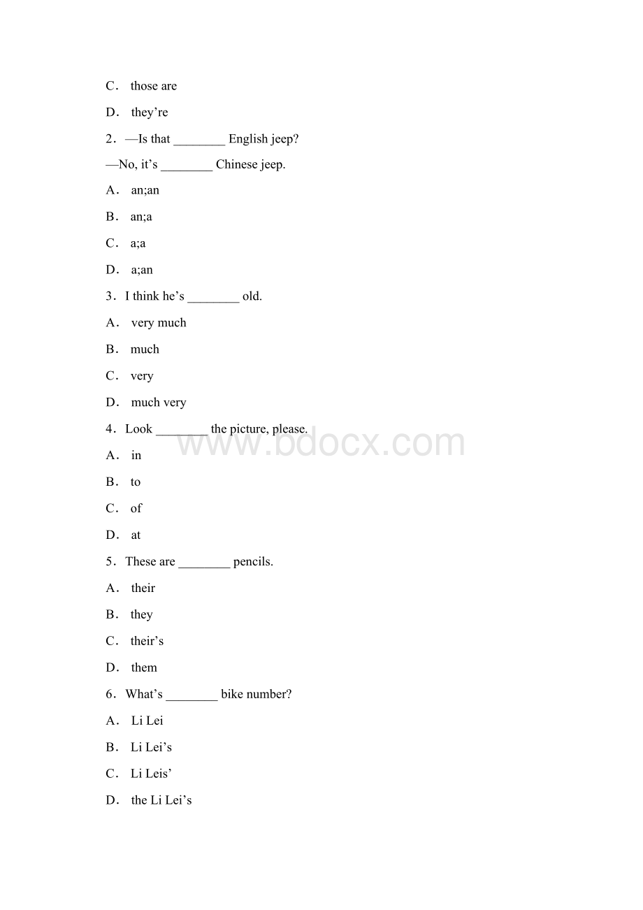 小学英语期中试题及答案.docx_第2页