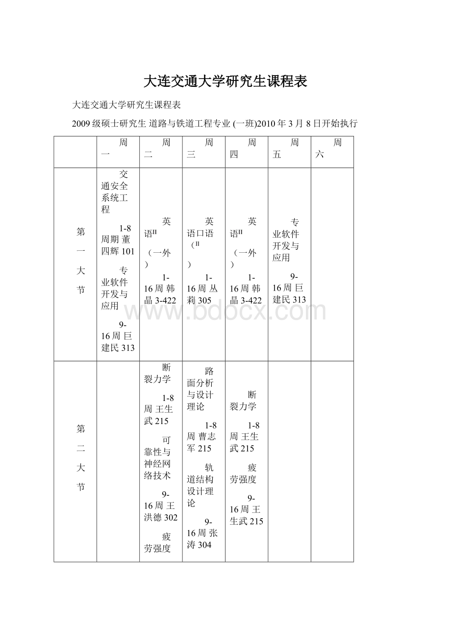 大连交通大学研究生课程表Word格式文档下载.docx_第1页