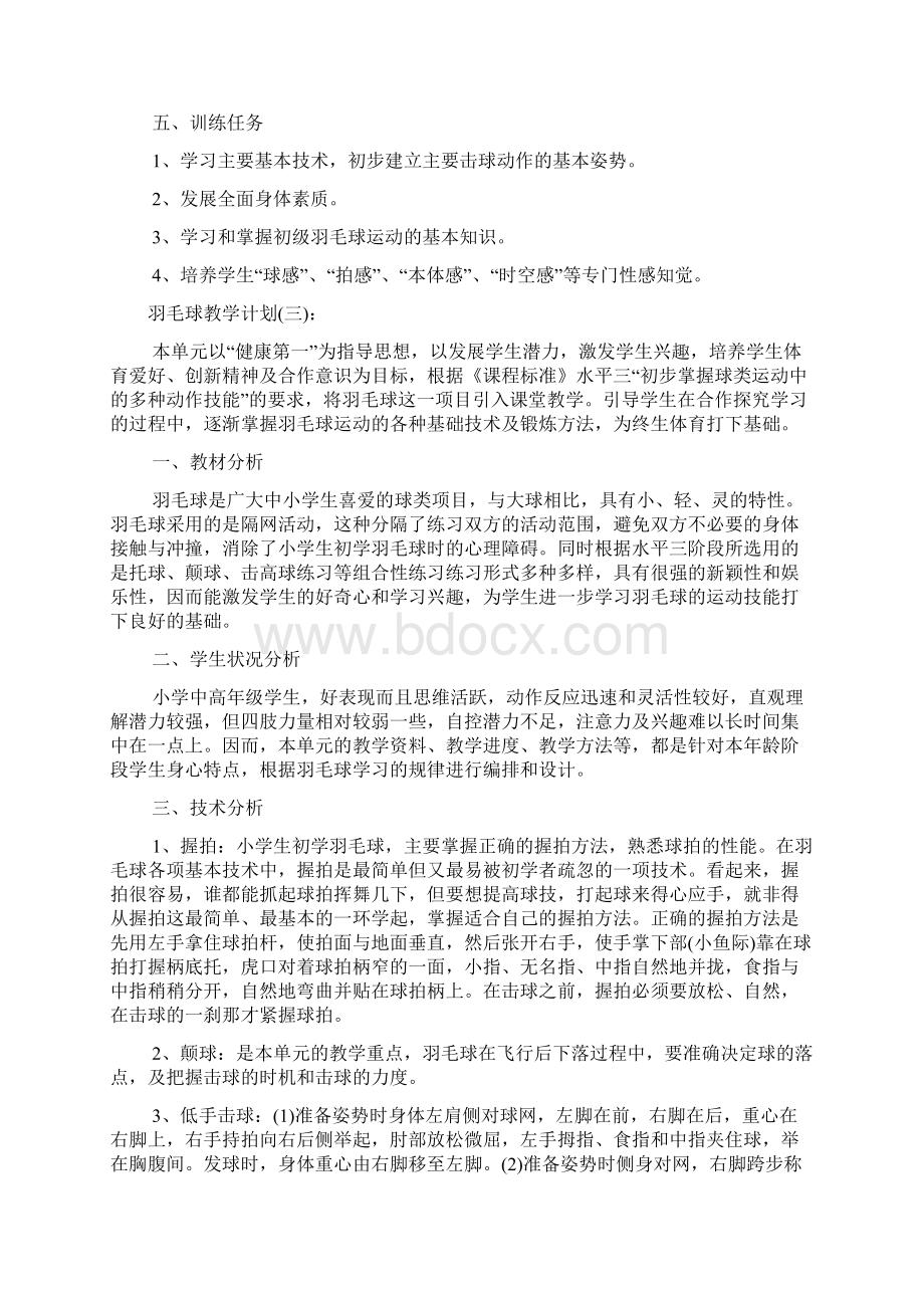 羽毛球课程教学计划.docx_第3页