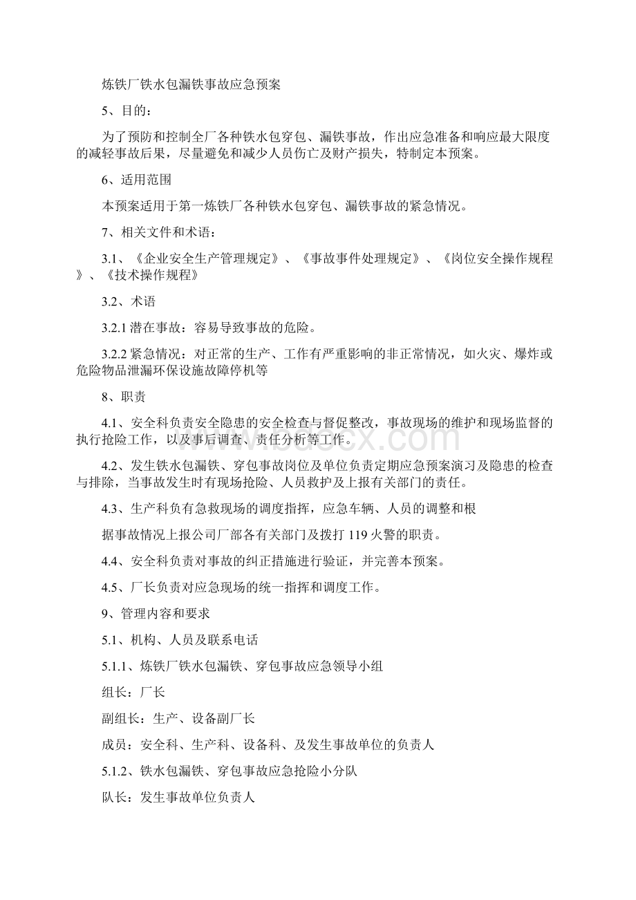 钢铁厂专项应急预案Word文档格式.docx_第3页