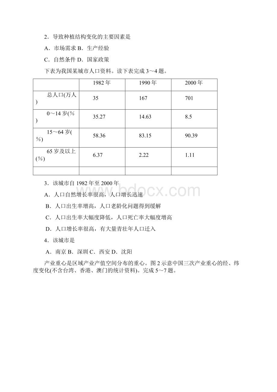 高考文综考试题全国I卷Word下载.docx_第2页