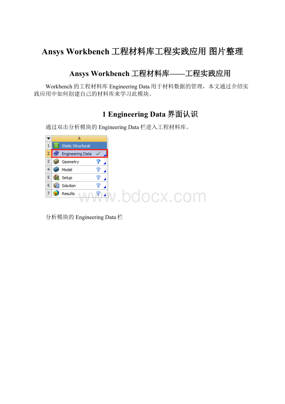 Ansys Workbench工程材料库工程实践应用图片整理.docx