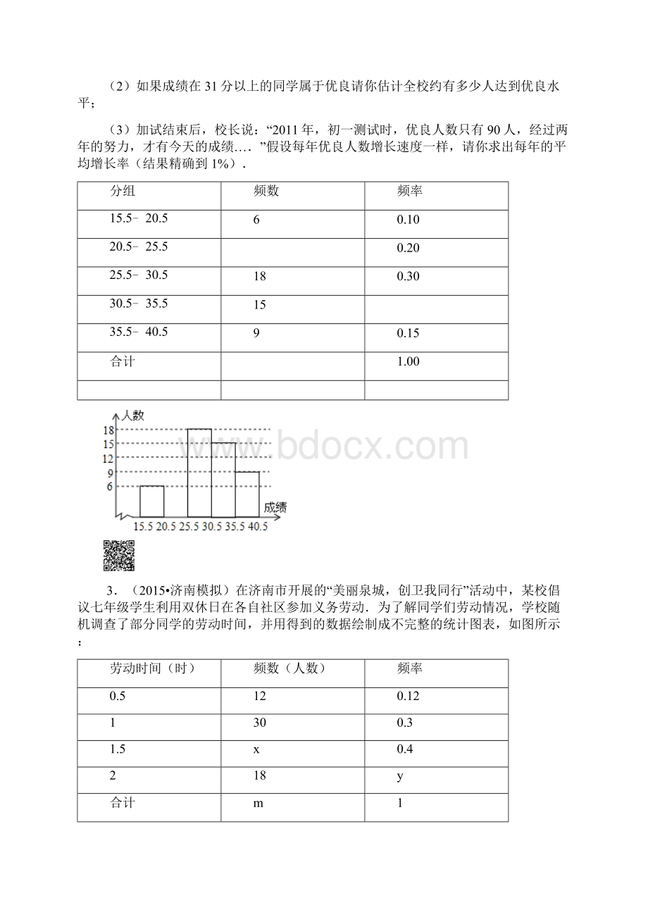 频数和频率基础题汇编30道解答题附答案Word文档格式.docx_第2页