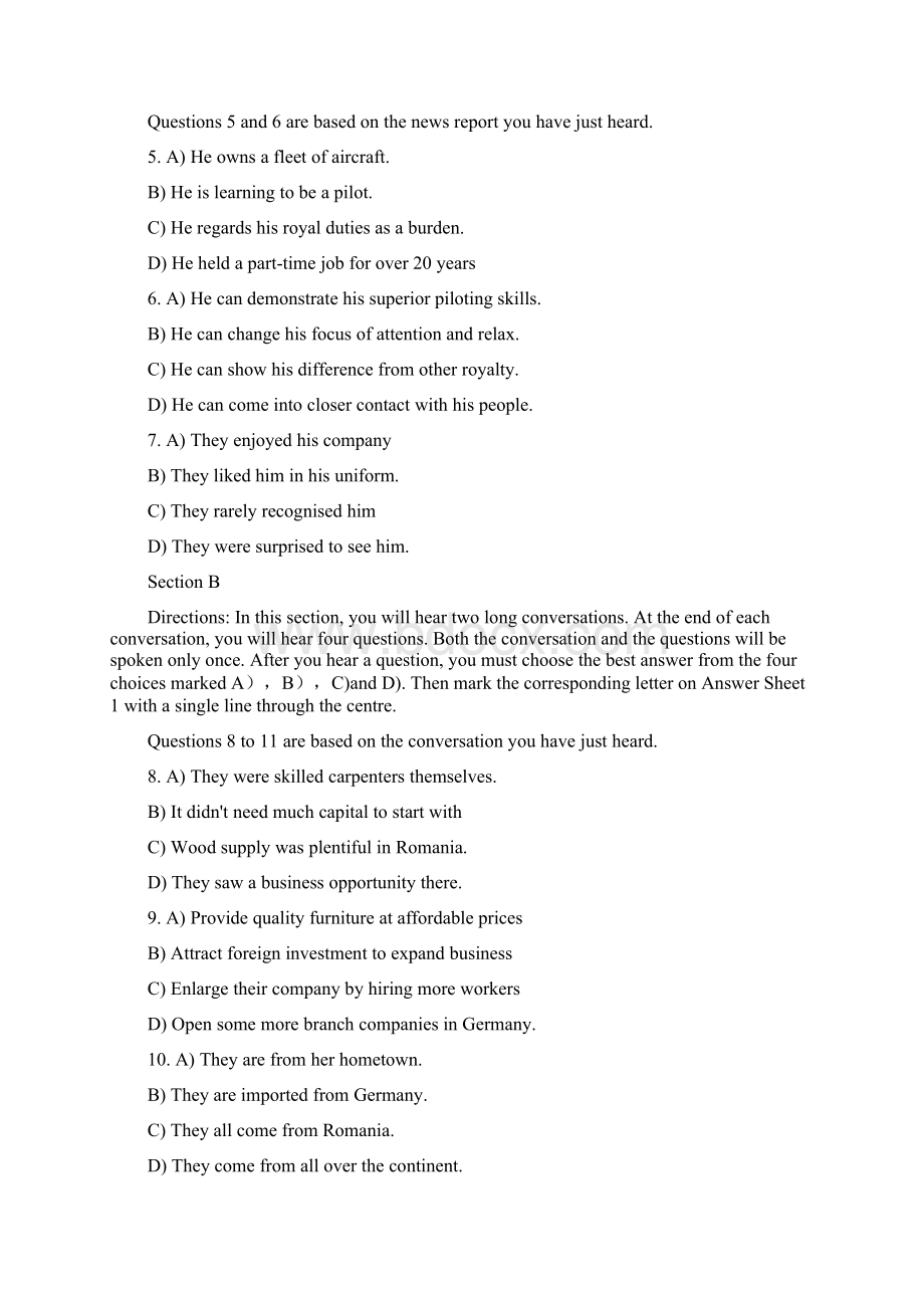 大学英语四级真题完整版第2套.docx_第2页