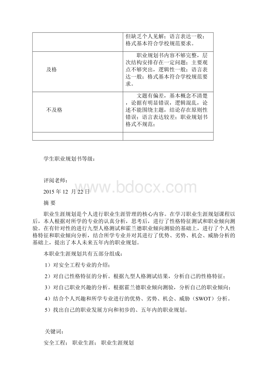 安全工程职业生涯规划Word文档格式.docx_第2页