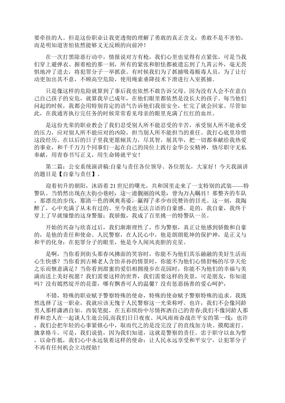 公安系统演讲稿精选多篇.docx_第2页