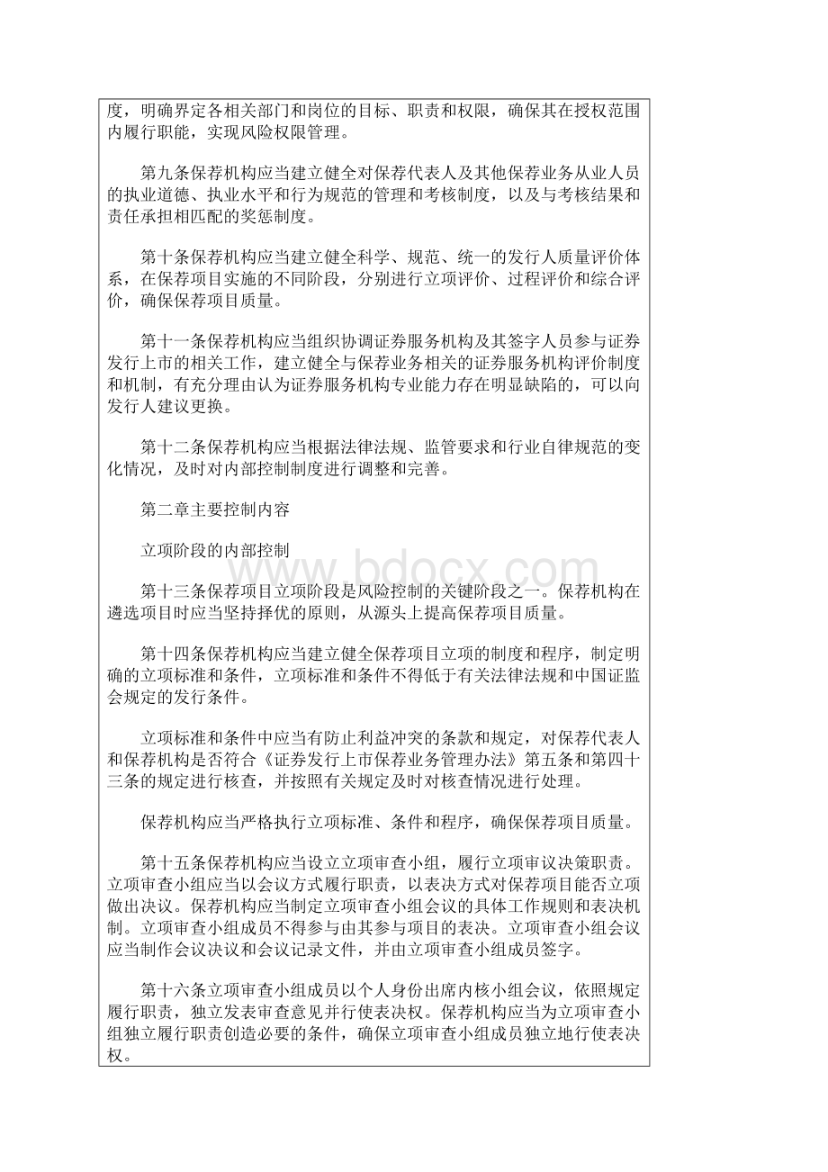 证监会发布保荐业务内部控制指引Word文档下载推荐.docx_第3页