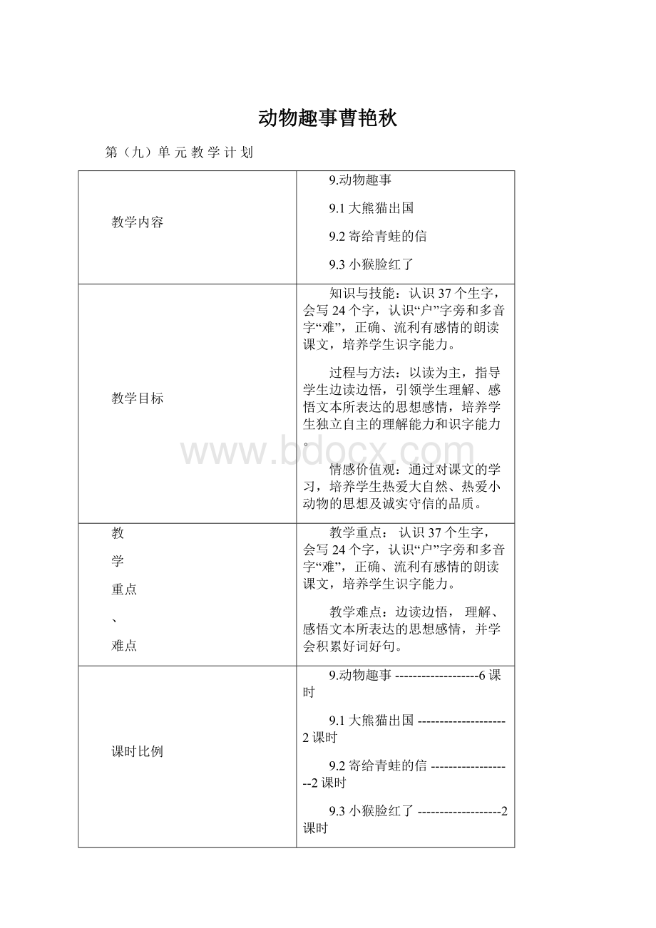 动物趣事曹艳秋文档格式.docx_第1页