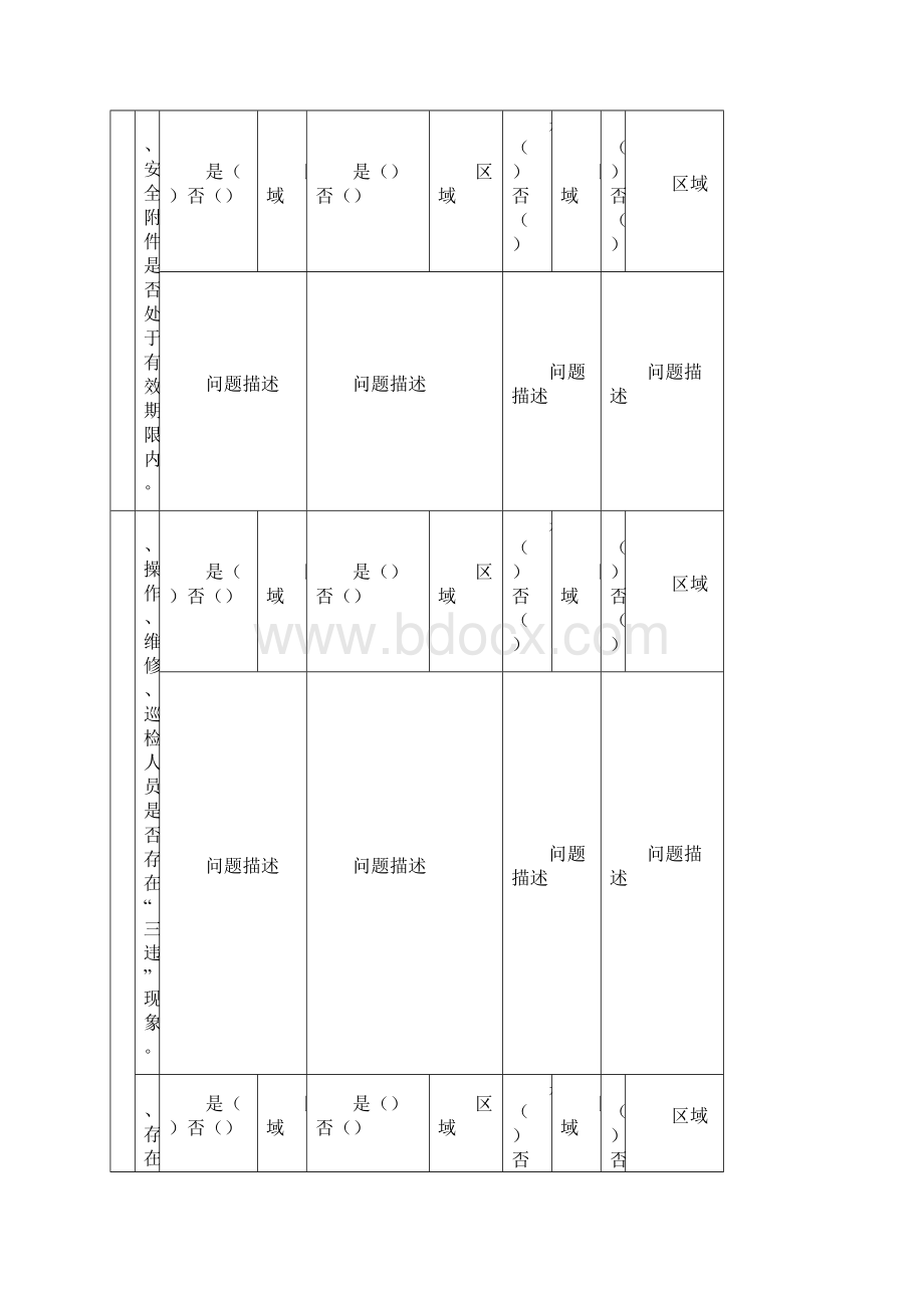 安全管理人员日常安全检查表Word文档下载推荐.docx_第3页