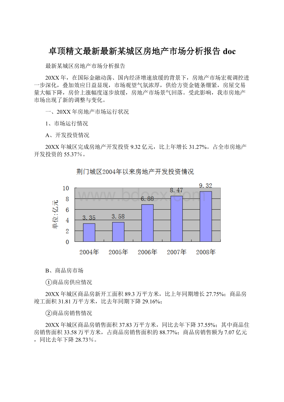 卓顶精文最新最新某城区房地产市场分析报告doc.docx_第1页