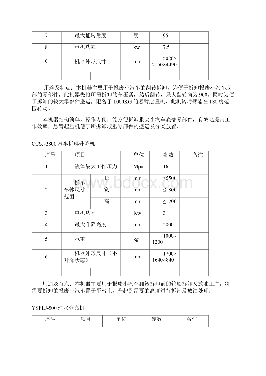 报废汽车拆解流程及设备配置方案.docx_第3页