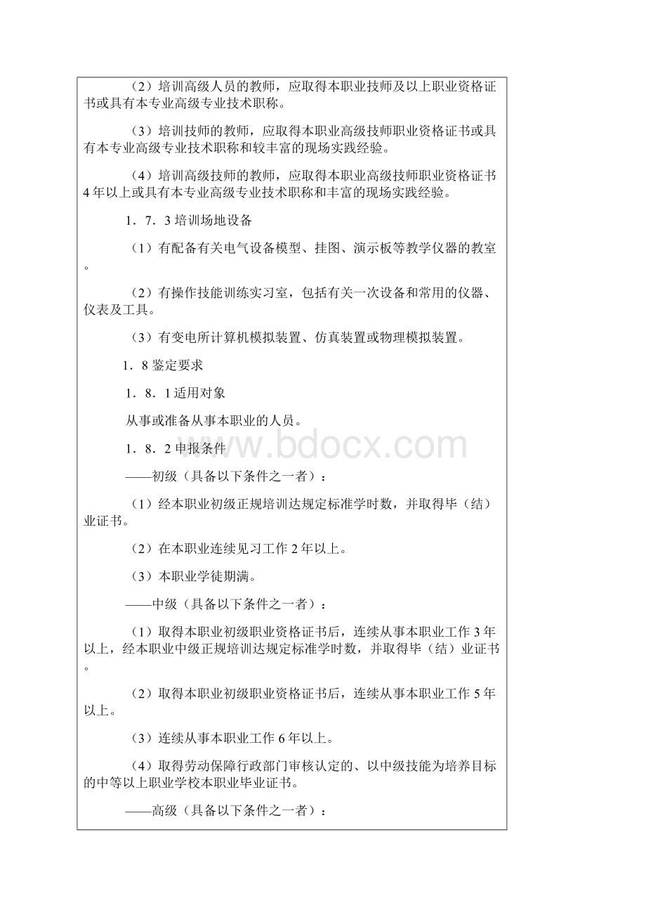 变配电室值班电工国家职业标准.docx_第2页