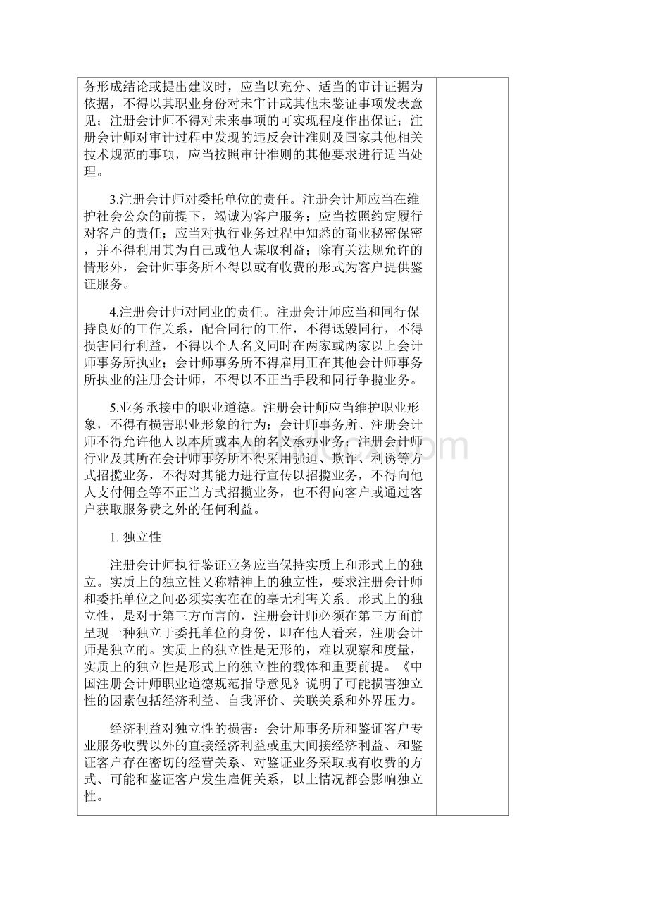 第二章注册会计师的职业道德规范与执业准则Word格式文档下载.docx_第3页