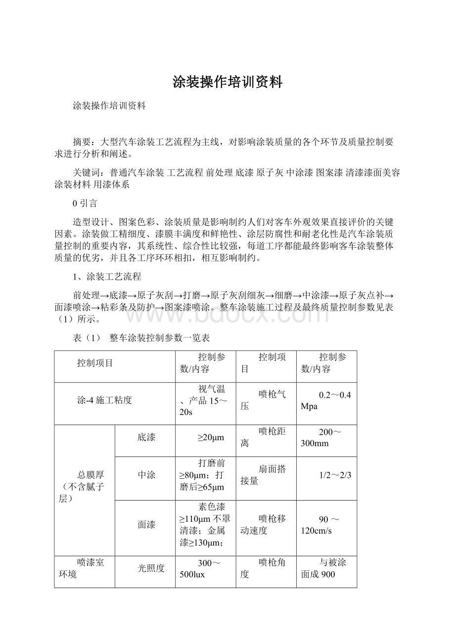 涂装操作培训资料Word文件下载.docx