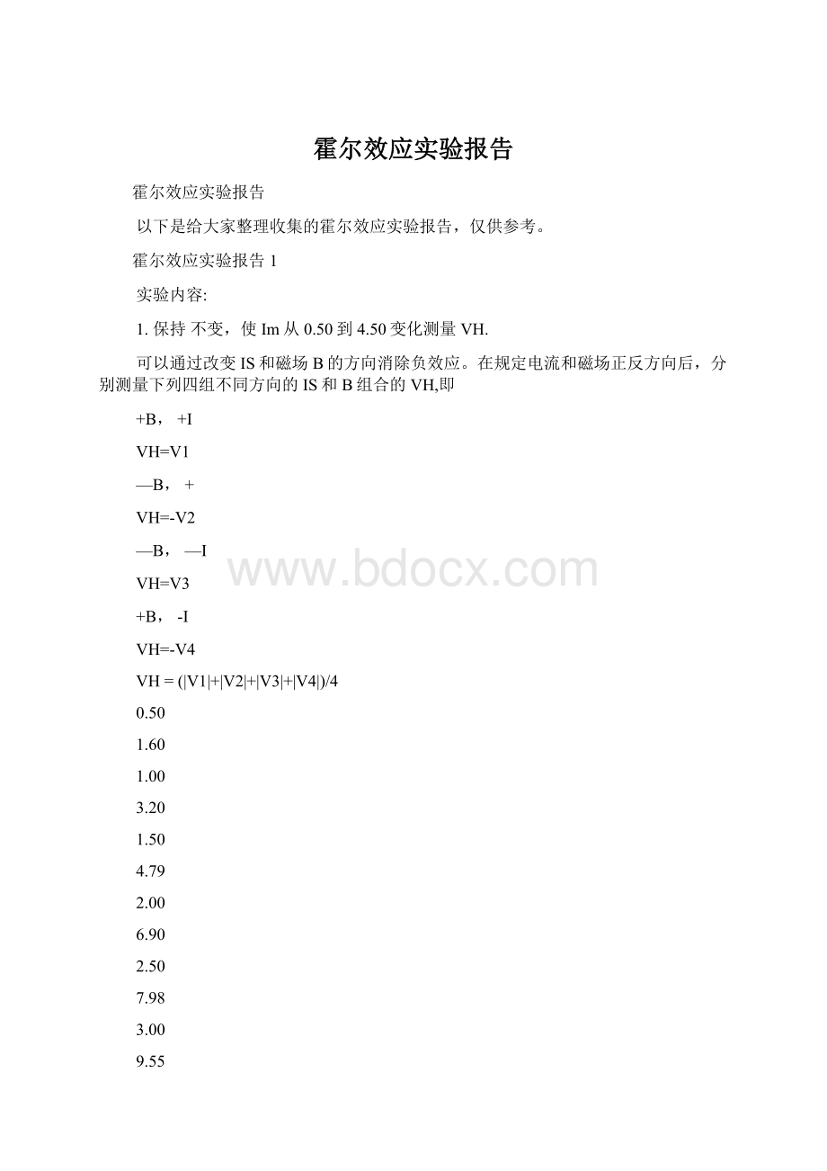 霍尔效应实验报告.docx_第1页