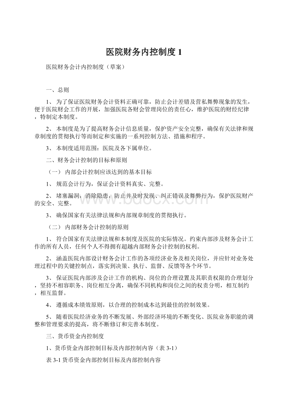 医院财务内控制度1.docx_第1页