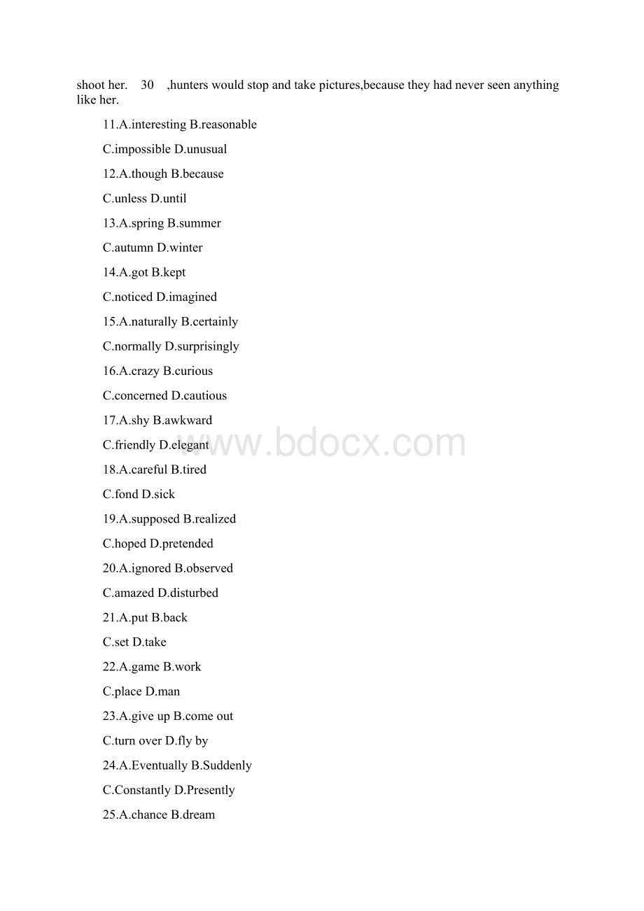 普通高等学校招生全国统一考试英语试题四川卷Word文档下载推荐.docx_第3页