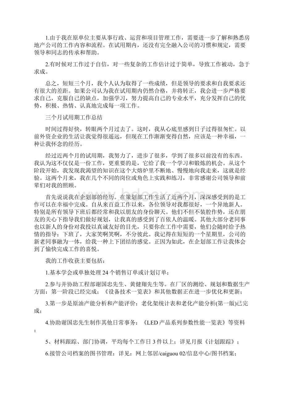 三个月试用期工作总结Word格式.docx_第2页