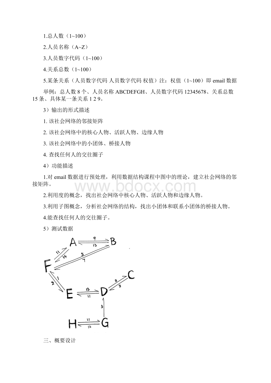 数据结构课程设计社会网络分析系统的设计和实现Word文档格式.docx_第2页