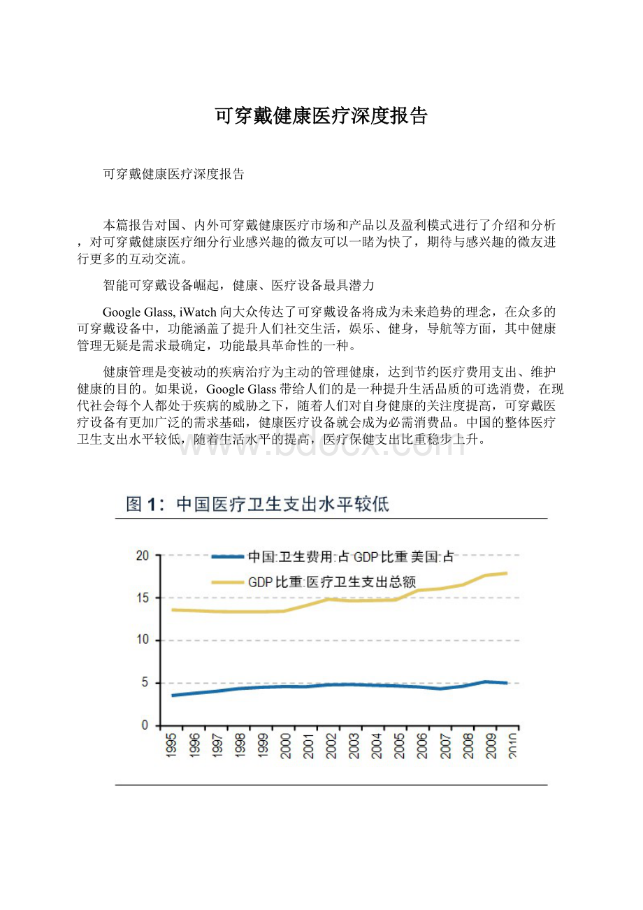 可穿戴健康医疗深度报告文档格式.docx