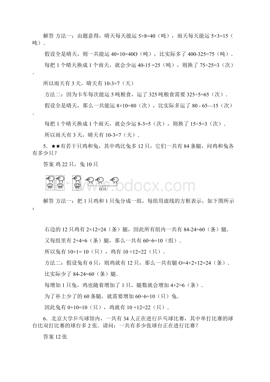 第17讲鸡兔同笼问题二完整版Word文档格式.docx_第2页